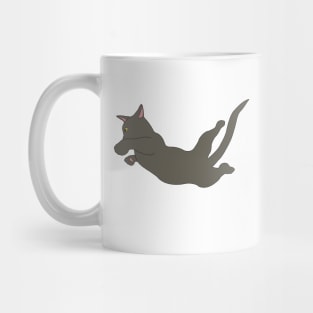 Free Falling Grey Cat Mug